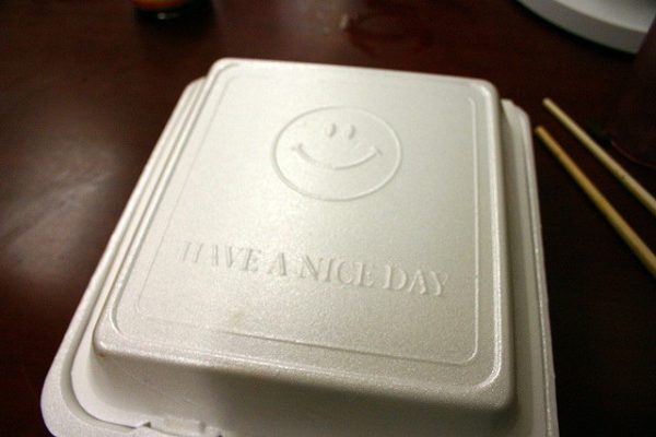 polystyrene take out box